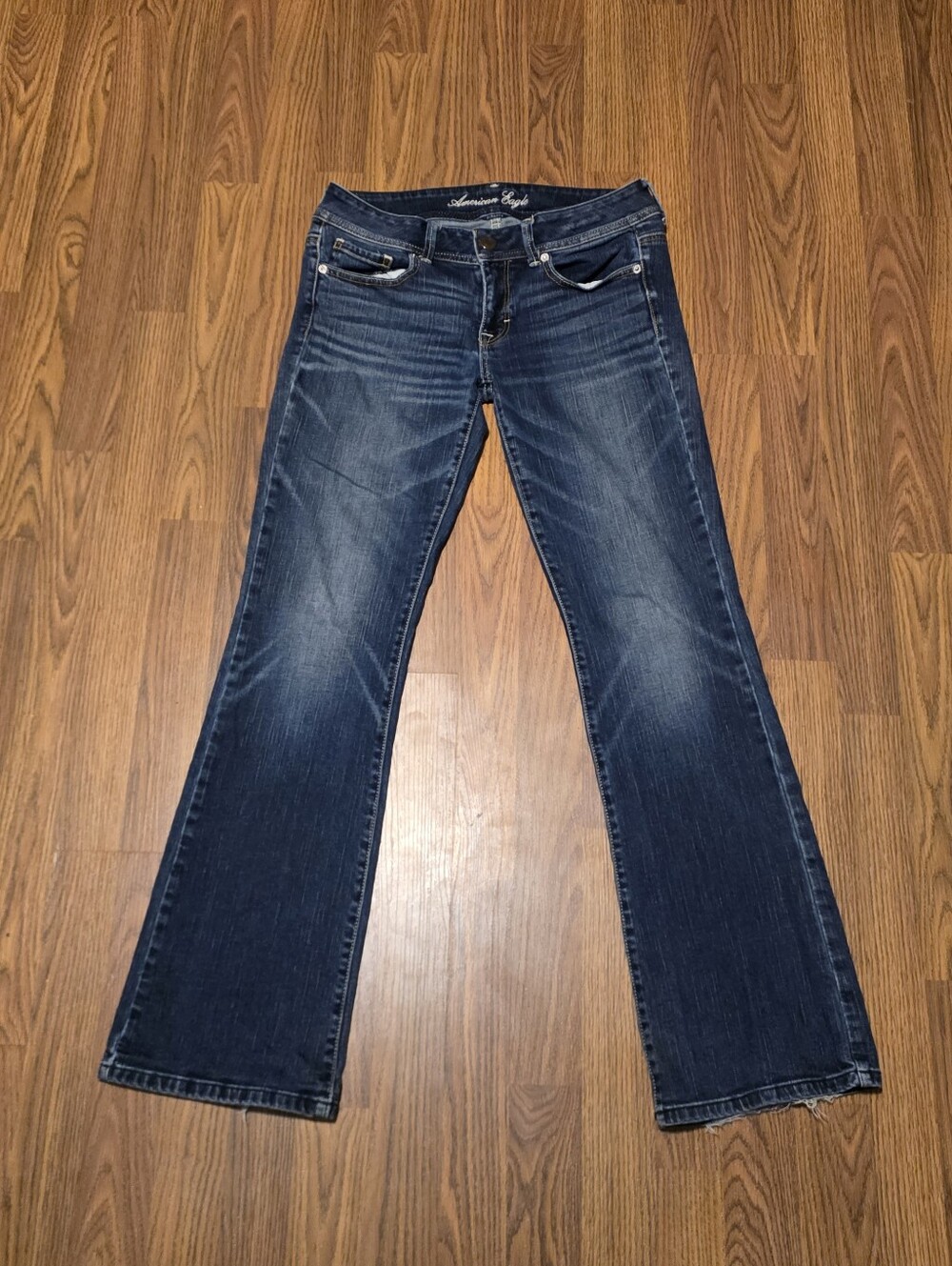 American Eagle Women’s Original Boot Stretch Blue Denim Jeans Size 6 E27